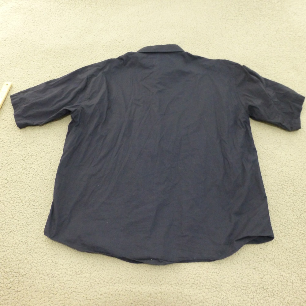 Marithe Francois Girbaud Shirt Mens 2XL Navy Blue Graphic Button Up - Picture 2 of 8
